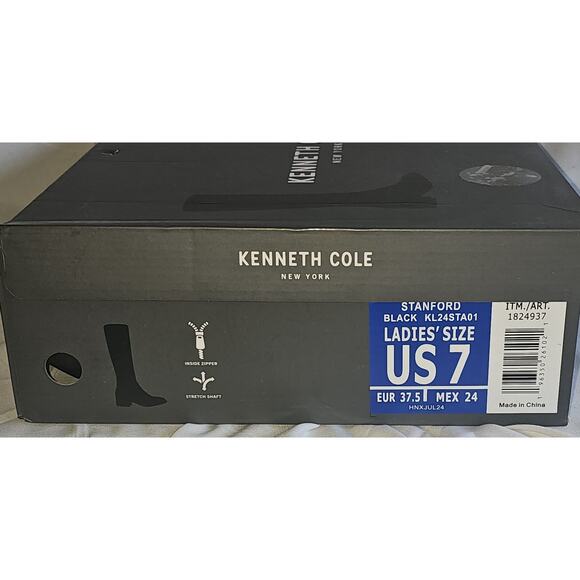 Kenneth Cole Stanford Tall Boots, Black, New in Box - Picture 6 of 6